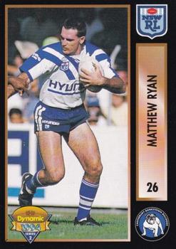 1994 Dynamic Rugby League Series 2 #26 Matthew Ryan Front